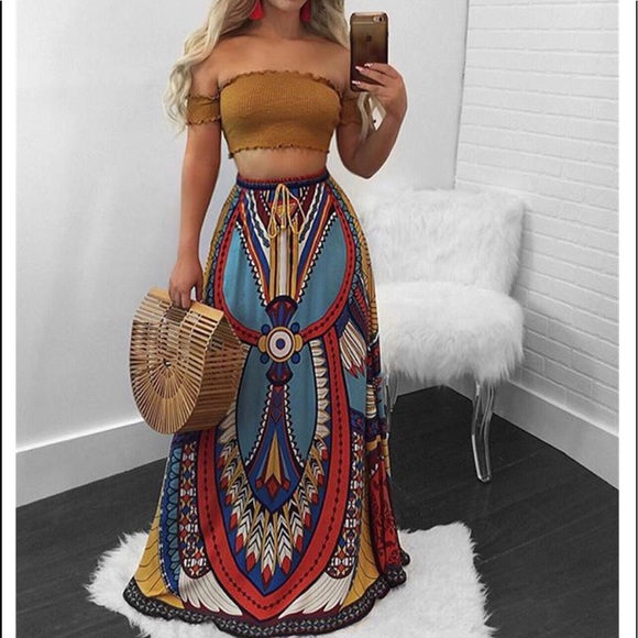 Flying Tomato Dresses & Skirts - Flying Tomato boho beach maxi skirt